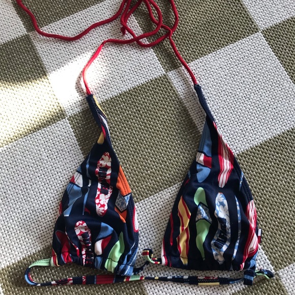 Tommy Hilfiger Other - Vintage 2000’s Hilfiger Y2K Surfboard Print String Bikini Top